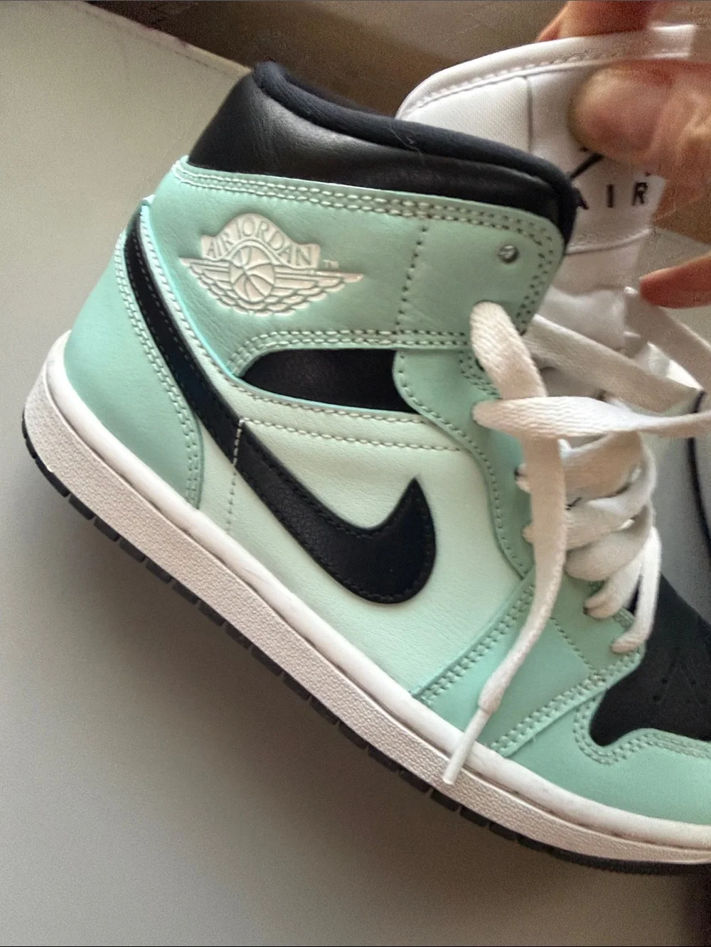 Nike Air Jordan 1 Mid Mint, Black & White
